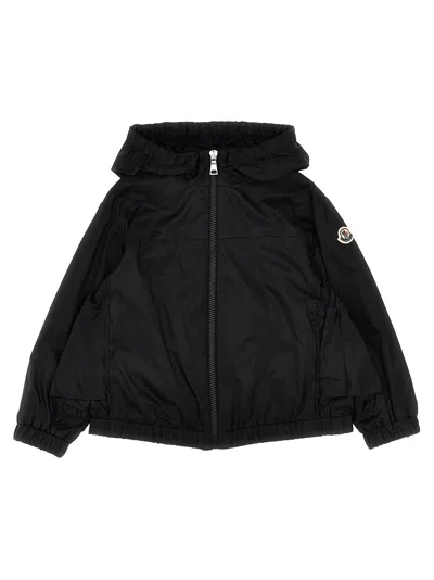 Moncler Kids' Giacca Owara Ultraleggera Con Cappuccio In Black