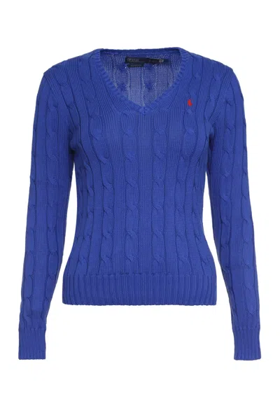 Polo Ralph Lauren Cable Knit Sweater  In Blue
