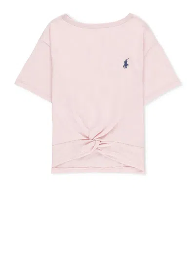 Ralph Lauren Kids' Polo Pony Cotton T-shirt In Pink