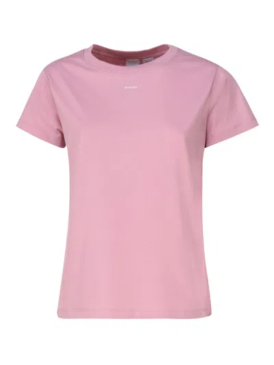 Pinko Mini Logo T-shirt In Pink
