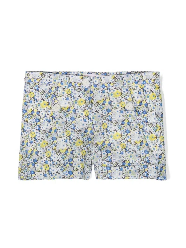 Bonpoint embroidered-logo detail shorts - Blue