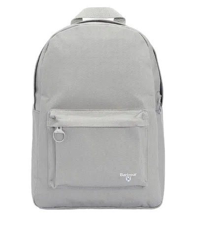 Barbour Cascade Logo Embroidered Backpack In Grey