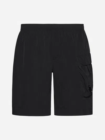 C.p. Company Eco-chrome-r Nylon Swim Shorts In Black