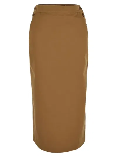 Max Mara Cresta Skirt In Brown