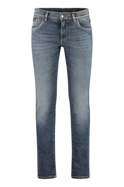 Dolce & Gabbana Stretch Skinny Jeans In Variante Abbinata