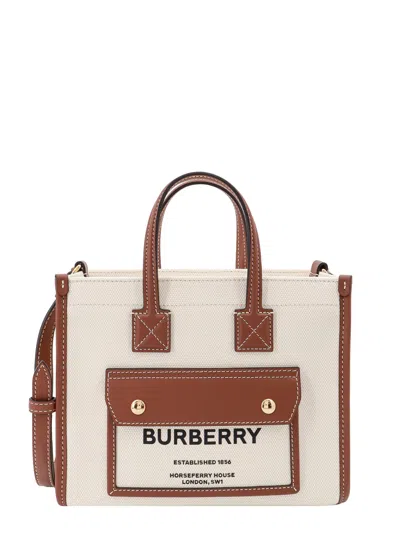 Burberry Freya Shoulder Bag In Natural/malt Brown