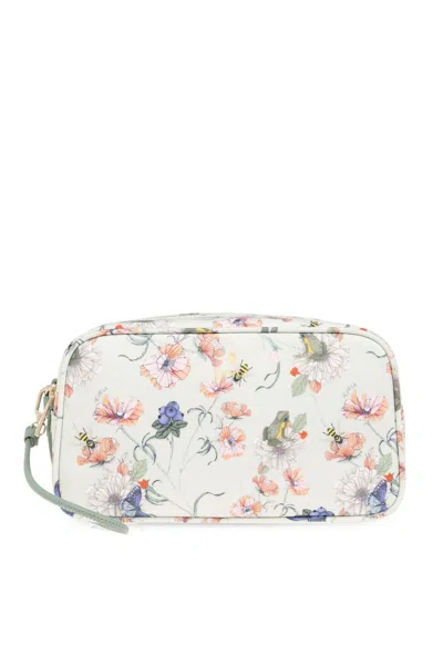 Furla Camelia Floral-print Make Up Bag In Toni Cristallo