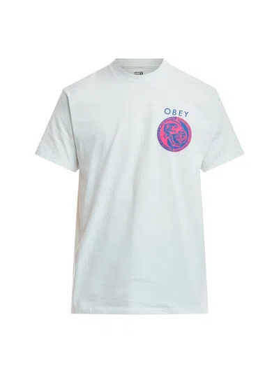 Obey Men's Yin Yang Trouserhers T-shirt White In Pink