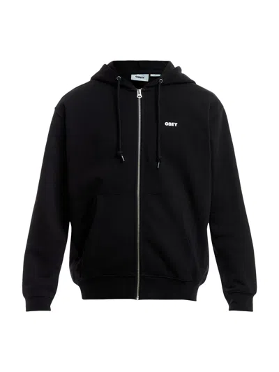 Obey Men's Premium French Terry Zip Hooded Sweatshirt In Black