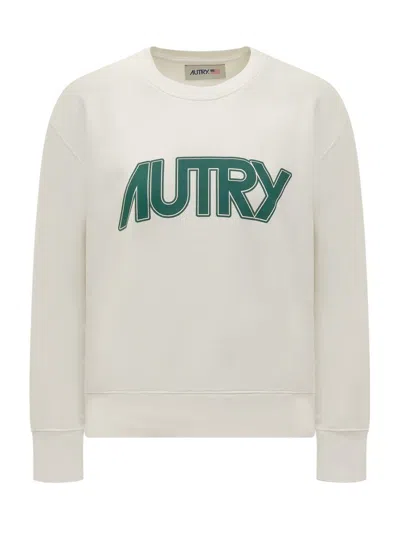 Autry White Cotton Sweatshirt