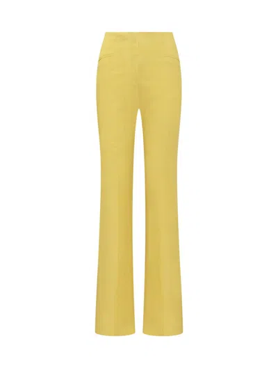 De La Vali Straight Trousers In Yellow