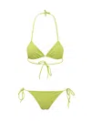 Lido Venti Triangle Self-tied Bikini In Lime