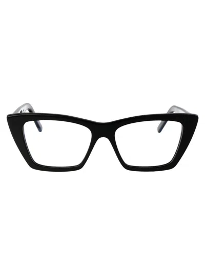 Saint Laurent Sl 276 Opt Black Glasses In 001 Black Black Transparent