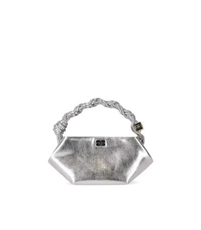Ganni Bou Mini Silver Handbag