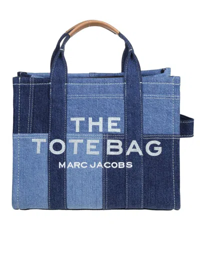 Marc Jacobs The Denim Mini Tote Bag In Blue Denim