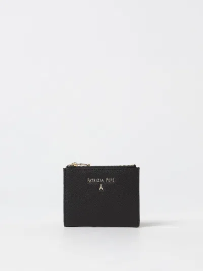 Patrizia Pepe Logo-lettering Leather Wallet In Black