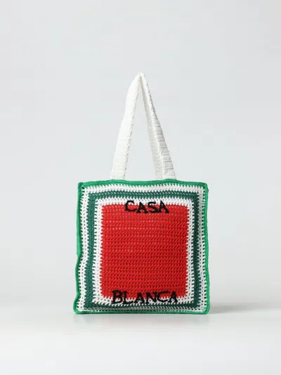 Casablanca Women's Tennis Crochet Logo Tote Bag In Multicolor