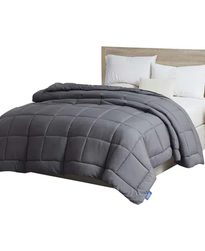 Nestl Premium All Season Quilted Down Alternative Comforter, Queen In Dark Gray