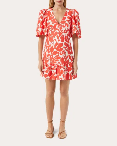 Rhode Mariana Printed Dress In Red