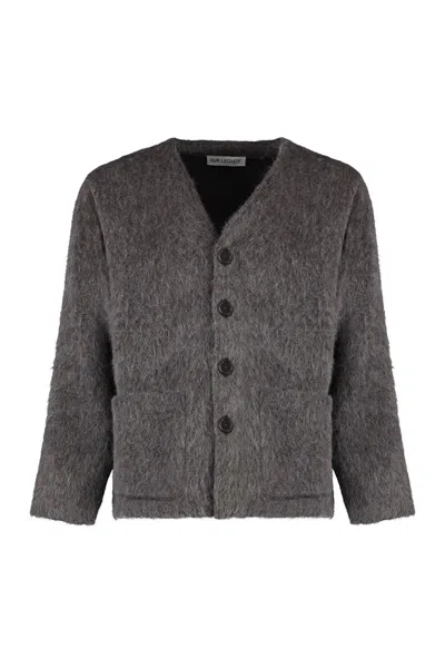 Our Legacy Wool-blend Cardigan In Grey