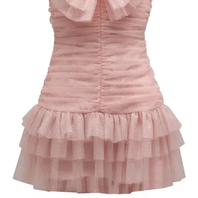 Loveshackfancy Lolisa Strapless Tulle Mini Dress In Pink