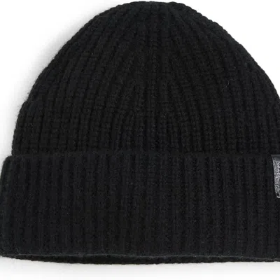 Vince Women's Boiled Cashmere Rolled-edge Beanie In Black