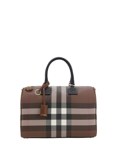 Burberry Handbags In Dark Birch Brown Chk