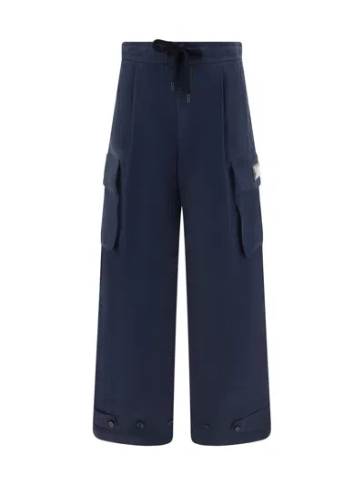 Dolce & Gabbana Cargo Trousers In Blu Scuro