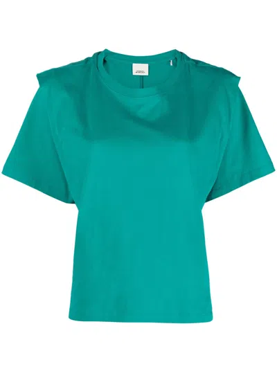 Isabel Marant Zelitos Organic-cotton T-shirt In Green