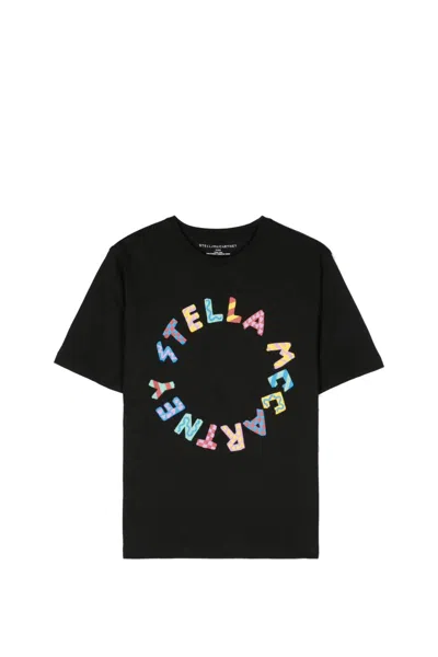 Stella Mccartney Kids' Logo-print Cotton T-shirt In Back