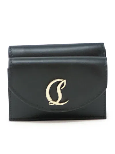 Christian Louboutin Womens Black Loubi54 Leather Wallet