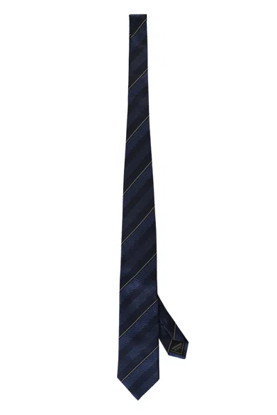 Brioni Silk Tie In Blue