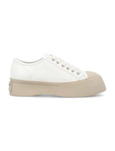 Marni Pablo Lace-up Womans Sneakers In Lily White