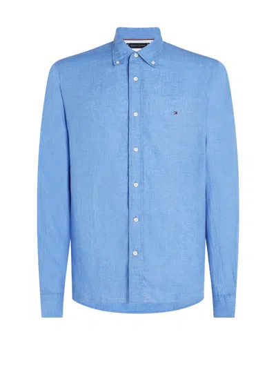 Tommy Hilfiger Light Blue Shirt With Logo In Blue Spell