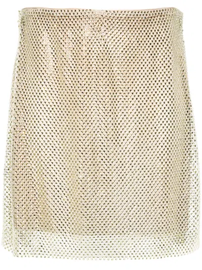 Philosophy Di Lorenzo Serafini Crystal-embellished Skirt In Green