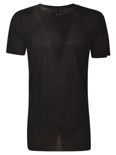 Rick Owens Round Neck Slim T-shirt In Black