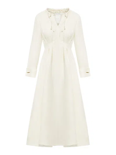 Max Mara Drina Dress In White Ivory