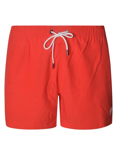 Michael Kors Elastic Drawstring Waist Logo Shorts In Coral