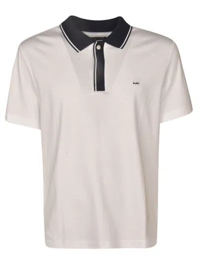 Michael Kors Logo Embroidered Polo Shirt In White