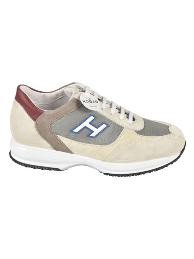 Hogan Interactive H Flock Sneakers In Latte