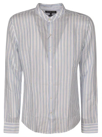 Michael Kors Band Collar Striped Shirt In Multicolor