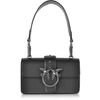 PINKO MINI LOVE BLACK MATTE LEATHER SHOULDER BAG