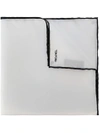 TOM FORD CONTRAST POCKET SQUARE,DRYCLEANONLY