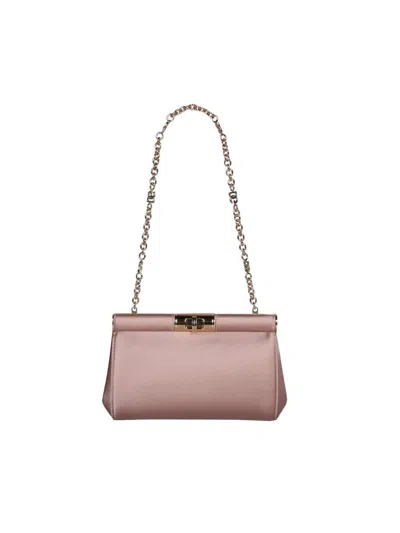 Dolce & Gabbana Minaudiere Beige Bag In Pink
