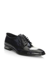 PAUL SMITH Glossy Leather Almond Toe Dress Shoes