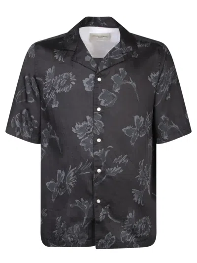 Officine Generale Short Sleeves Black/grey Shirt