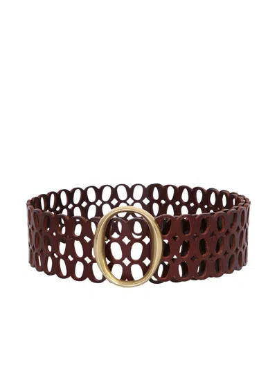 Orciani Buckle Perforated Belt In Brown