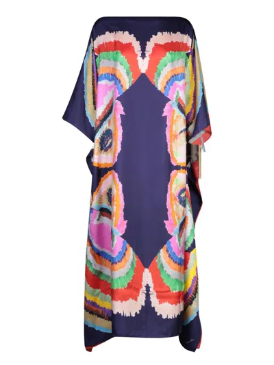 Rianna + Nina Paradeisos Silk Kaftan In Multi