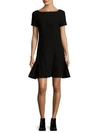 ZAC POSEN Bateau Neckline Woven Shift Dress,0400094466346