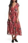Free People All I Got Printed Maxi Dress In Red Combo